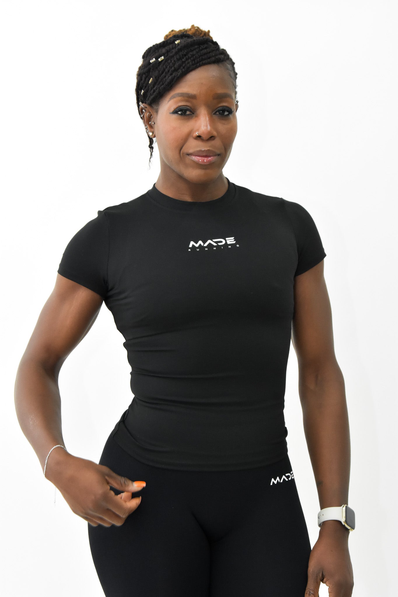 Skin tights made short sleeve