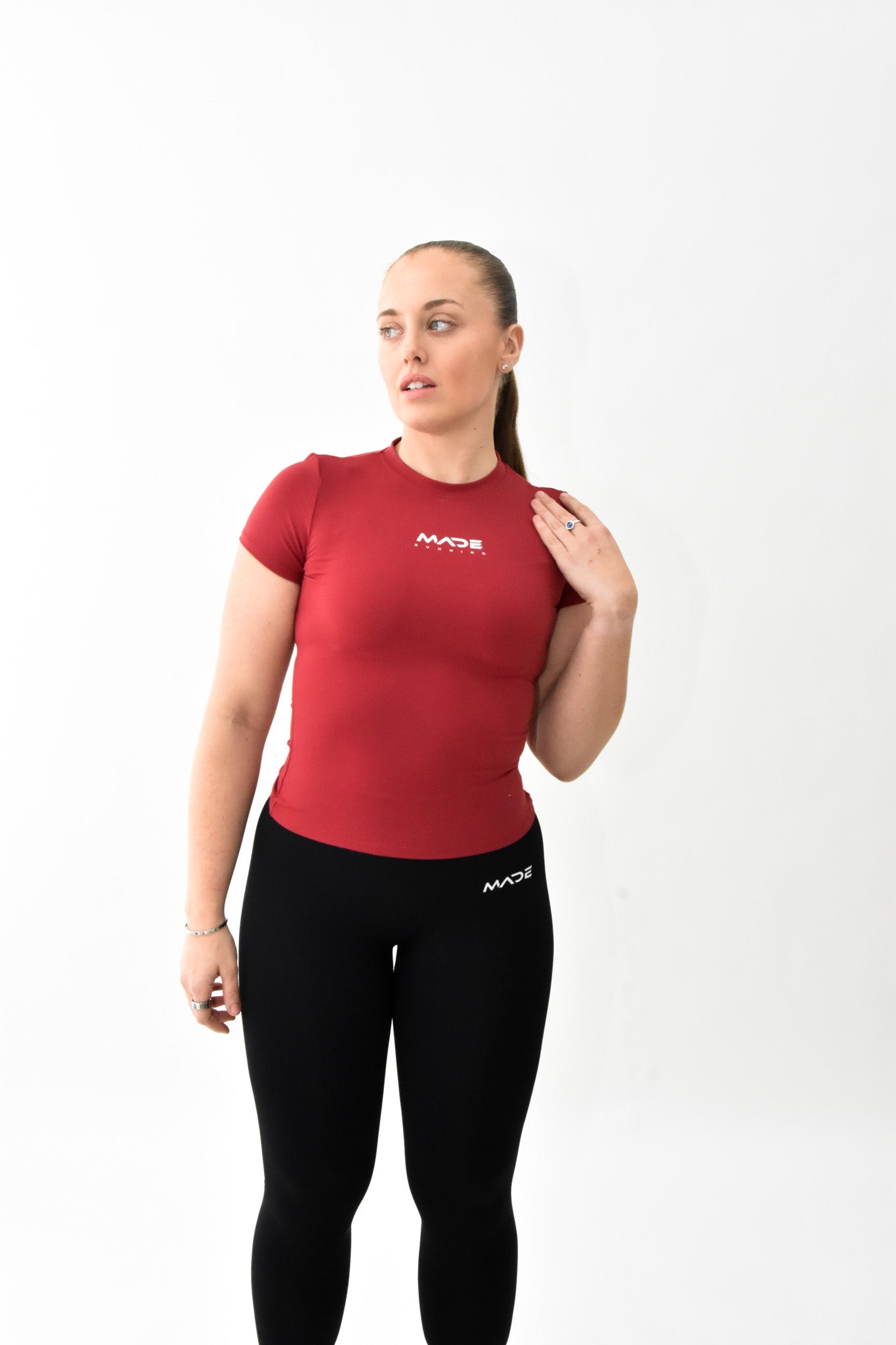 Skin tights made short sleeve